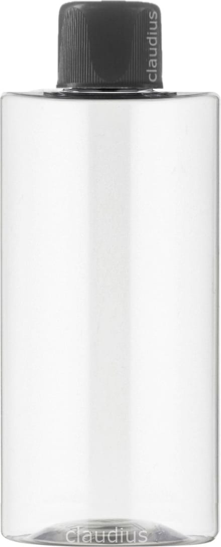 Lege Plastic Fles 500 ml PET - Transparant - met zwarte ribbeldop - set van 10 stuks - navulbaar - leeg