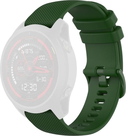 Siliconen bandje - geschikt voor Garmin Forerunner 745 - legergroen