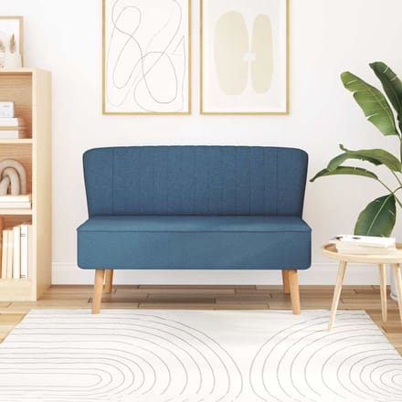 vidaXL - Bank - 117x55,5x77 - cm - stof - blauw