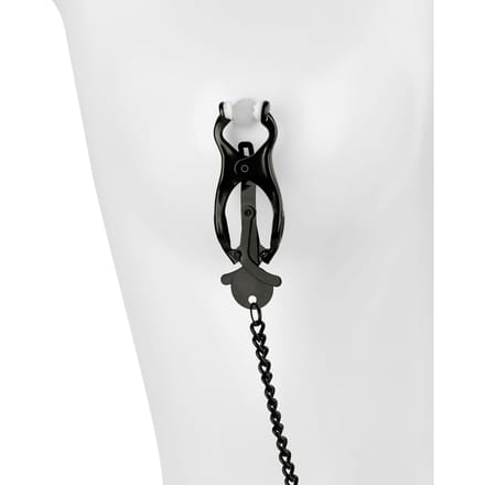 Rimba - Japanse Clover Tepelklemmen Met Ketting - Zwart