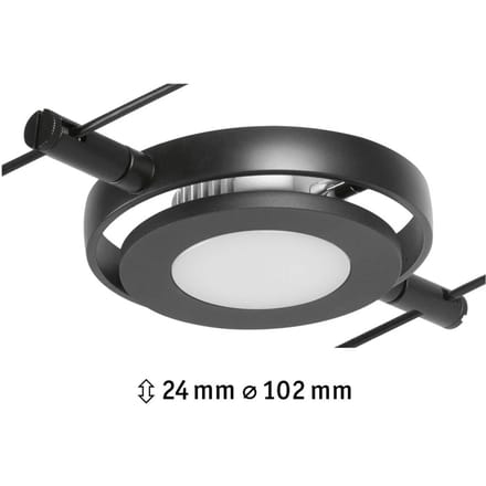 Paulmann 12V-kabelsysteem lamp 4 W LED Zwart (mat), Chroom