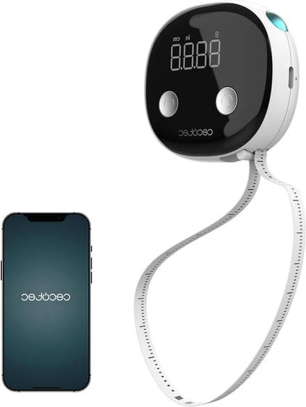 Digitaal Meetlint - Lichaamsmeter App - Lichaamsmaten Meten - Bluetooth Synchronisatie - 7.5 cm - Wit