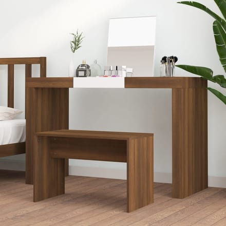 vidaXL - Kaptafelkruk - 70x35x45 - cm - bewerkt - hout - bruin - eikenkleur