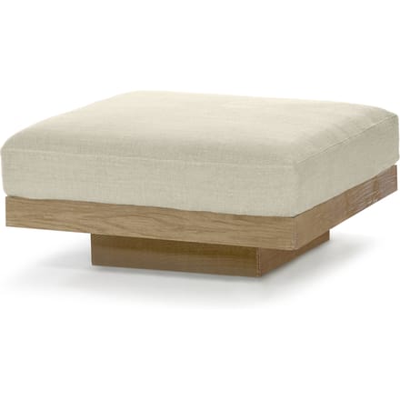 Serax Rudolph Teak Outdoor Ottoman - krijt