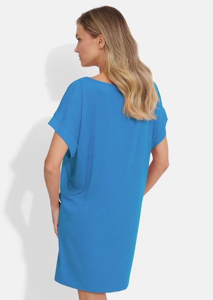 Casual strandjurk van glad, functioneel materiaal - türkis - Gr. S van Goldner Fashion