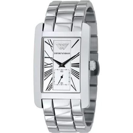 Emporio Armani AR0145 Herenhorloge 32 mm Witte Wijzerplaat RVS