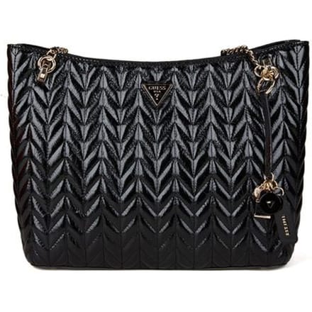 GUESS schoudertas Cheryl Two Compartment Tote Black zwart