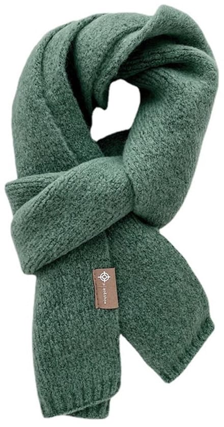 Dailygoods - Dames Sjaal Winter Uniseks Gebreid in Donkergroen