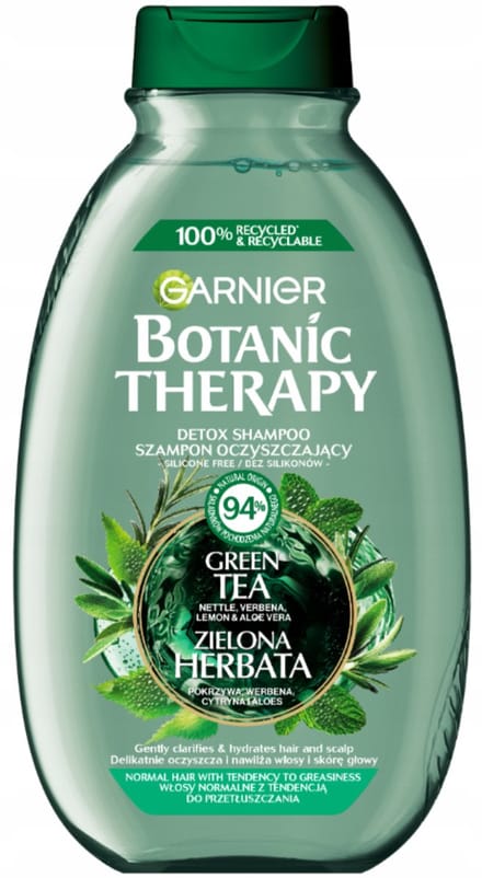 Garnier - Botanic Therapy Shampoo Cleanses And Refreshes Green Tea 400Ml
