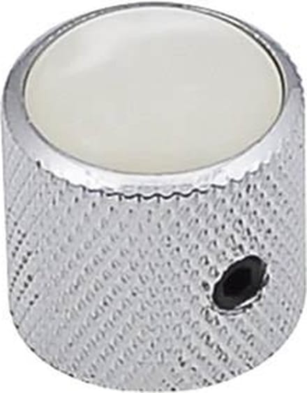 Boston KCH-236 chrome dome knob met parelmoer inleg 18x18mm