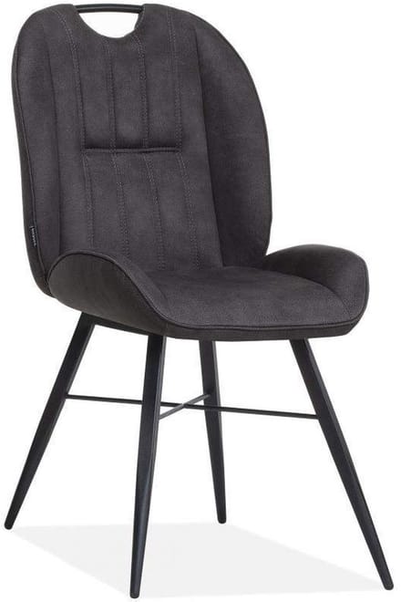 MX Sofa - Eetkamer stoel Shelton - Antraciet - set van 2 stoelen