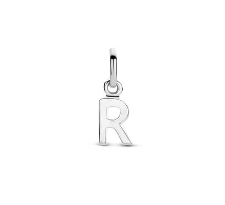 Zilver Gerhodineerde Hanger letter R 1333758