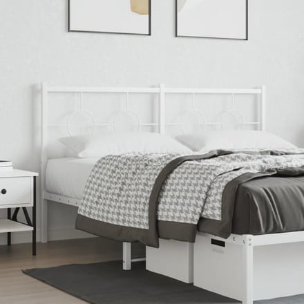 vidaXL - Vervangend - hoofdbord - 160 - cm - metaal - wit