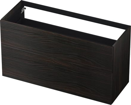 INK wastafelonderkast 2 laden greeploos push to open hout decor 120x45x65cm, intens eiken