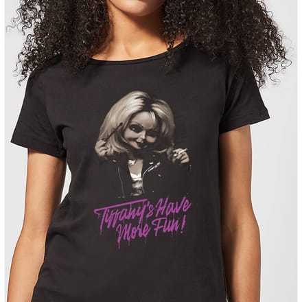 Chucky Tiffanys Have More Fun Dames T-shirt - Zwart - S