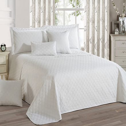Lavandoux - Bedsprei - Quilt - Omkeerbaar - Wit - 140x200cm - 1-persoons