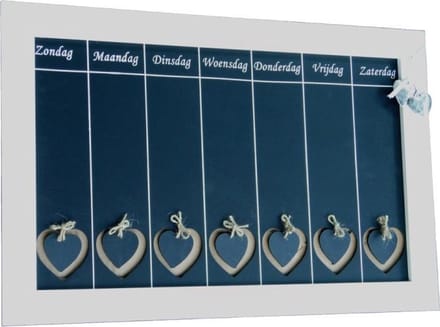 Weekplanner met harten
