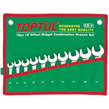 Steeksleutels, steeksleutelset TOPTUL 10-19 mm kurz