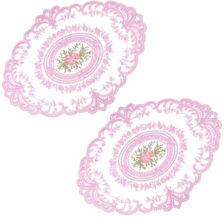 Decoratieve tafelmatten met lusjes - Lavendraal - NTHProducts