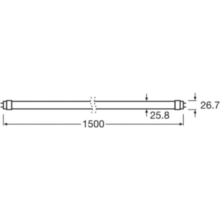 OSRAM LED planten lamp T8 18,3W buis Fluora 2.500K 150cm