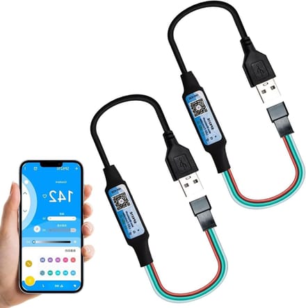 Mini Bluetooth LED Controller voor RGB LED Strips, 5-24V, App Besturing, Muziek Synchronisatie, 2 Stuks