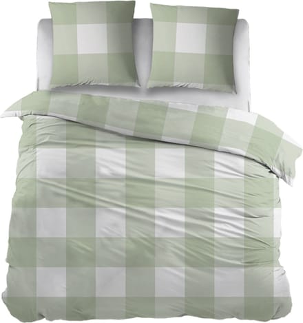 Snoozing Maaike Dekbedovertrek - Eenpersoons - 140x200/220 cm - Green