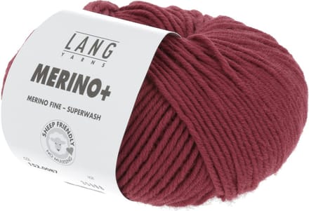 Lang Yarns Merino Plus - 87 donkerrood - Merinowol Garen