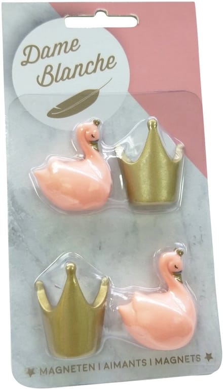 Atelier Pierre Dame Blanche Magneetjes Peach 4 Stuks