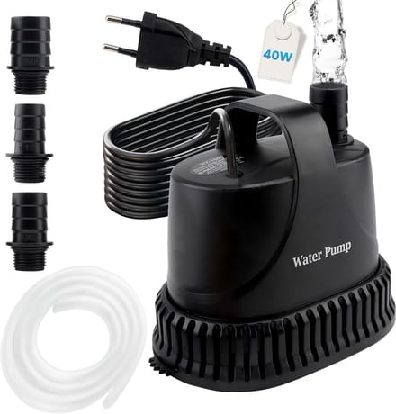 Dompelpomp 3000 L/u stille waterpomp met regelbare waterstroom en droogloopbeveiliging 40W 3 m
