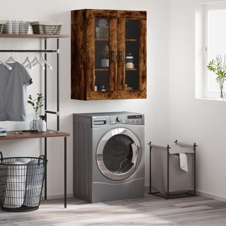 vidaXL - Wandkast - 69,5x34x90 - cm - gerookt - eikenkleurig