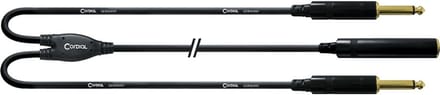 Cordial CFY 0.3 GPP tussenstuk voor kabels 2x 6.3mm 6.3mm Zwart