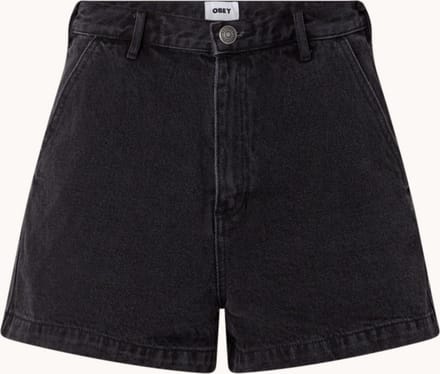 Obey korte spijkerbroek - Straight fit - Zwart -  Maat 27