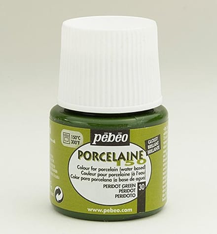 Pebeo Porseleinverf 150°C 45ml - Peridootgroen