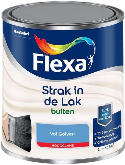 Flexa - Strak In De Lak Buitenlak Hoogglans - Vol Golven - Mengverf - 1 L