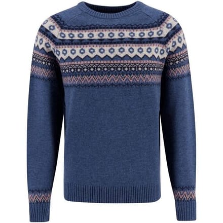 Fynch-Hatton Trui Jacquard Fantasy Ronde Hals Wave / male