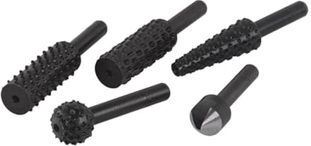Grater and Countersink Drill Set - 5 Pieces for Material Preparation