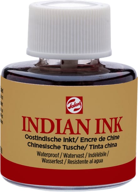Oost-Indische inkt Talens zwart 11ml | 3 stuks