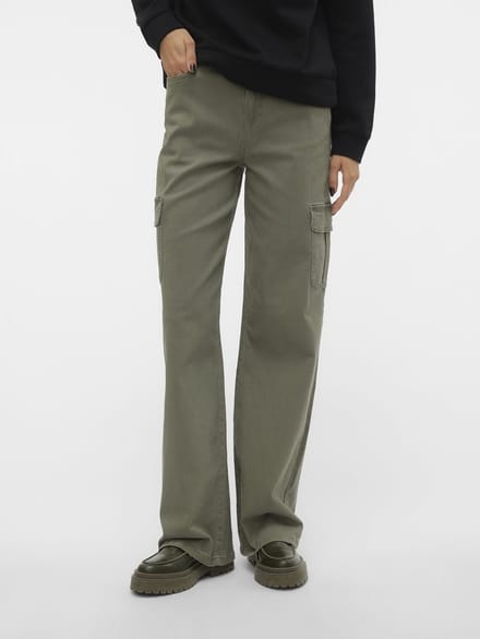 VERO MODA - VMTESSA HR WIDE CARGO PANTS - Dames - Jeans