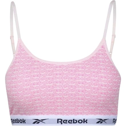 Reebok Crop-top voor dames met herhaald Alta-logo (Roze)