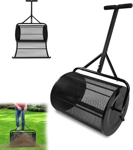 Compoststrooier - Strooiwagen Tuin - Gazon Bemesten - Grote Capaciteit - 80 Liter - Zwart