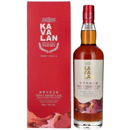 Kavalan Whisky Kavalan TRIPLE SHERRY CASK Single Malt Whisky 40% Vol. 0,7l in geschenkverpakking