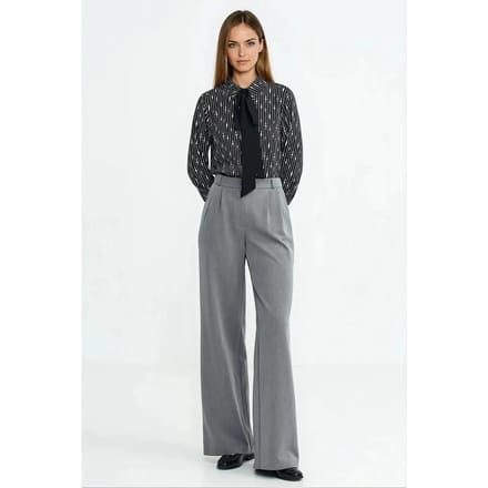 Blouse met zwarte riem voor dames Nife