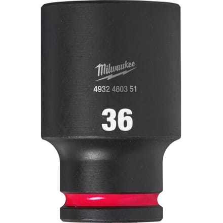 Milwaukee 4932480351 ½ SHOCKWAVE™ IMPACT DUTY slagvaste doppen - diep 36 mm 1/2 impact socket deep - 1pc