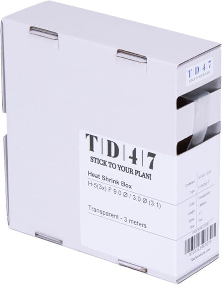 TD47 Krimpkous Box H-5(3x)-F 9.0Ø / 3.0Ø 3m - Transparant