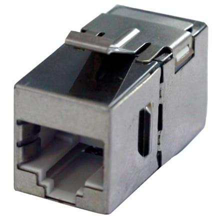 BACHMANN Keystone CAT6a STP koppeling RJ45 afgeschermd, zilver