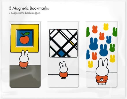 Set van 3 Magnetische Boekenleggers, Nijntje in het museum