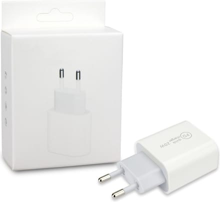 Universele Charger - USB-C Power Adapter - 20W USB-C Snellader - Apple - iPhone - Samsung- Huawei - Oppo