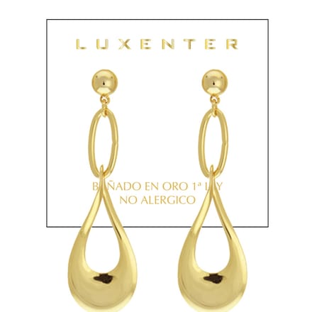 Boucles d'oreilles Luxenter Nkara et plaqué or 18k beige