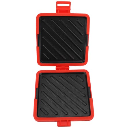 Magnetron Toastie Sandwich Maker Magnetron Toaster met Verstelbare Siliconen Bandjes Nee L rood