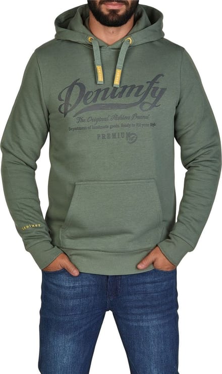 DENIMFY Heren Sweatshirt DFArno regular fit Groen S Volwassenen